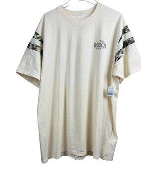 Busch Light Ivory Double Sided T-shirt Men’s Size XXL NWT